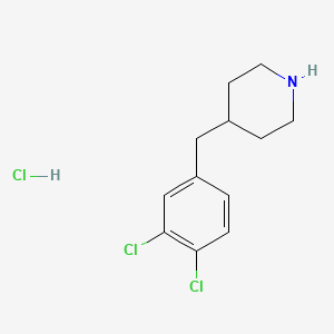 molecular formula C12H16Cl3N B2495042 4-(3,4-Dichlorobenzyl)piperidine hydrochloride CAS No. 1171138-69-4; 220772-32-7