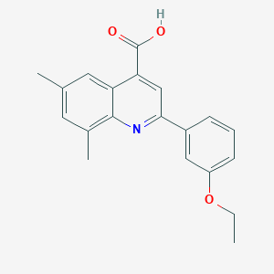 molecular formula C20H19NO3 B2495043 2-(3-Ethoxyphenyl)-6,8-dimethylquinoline-4-carboxylic acid CAS No. 588674-01-5