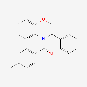 (4-methylphenyl)(3-phenyl-2,3-dihydro-4H-1,4-benzoxazin-4-yl)methanone