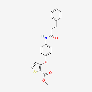 Methyl 3-{4-[(3-phenylpropanoyl)amino]phenoxy}-2-thiophenecarboxylate