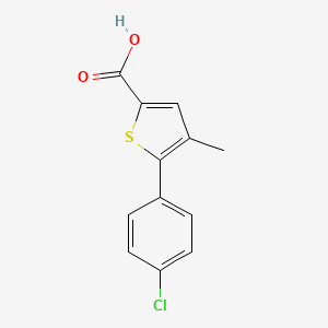 molecular formula C12H9ClO2S B2495062 5-(4-Chlorophenyl)-4-methylthiophene-2-carboxylic acid CAS No. 832740-61-1