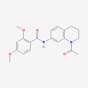 molecular formula C20H22N2O4 B2495066 N-(1-acetyl-1,2,3,4-tetrahydroquinolin-7-yl)-2,4-dimethoxybenzamide CAS No. 898423-67-1