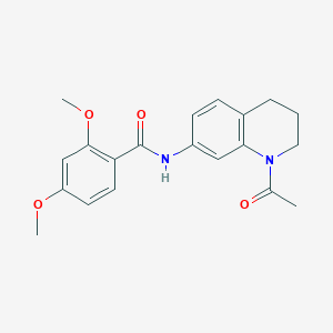 molecular formula C20H22N2O4 B2495066 N-(1-acetyl-3,4-dihydro-2H-quinolin-7-yl)-2,4-dimethoxybenzamide CAS No. 898423-67-1