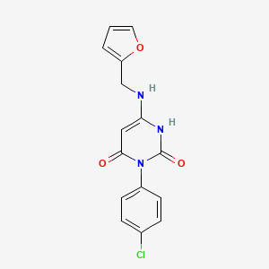 3-(4-chlorophenyl)-6-(furan-2-ylmethylamino)-1H-pyrimidine-2,4-dione