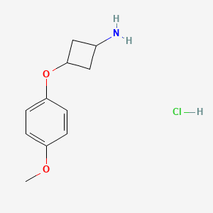 molecular formula C11H16ClNO2 B2495074 trans-3-(4-Methoxyphenoxy)cyclobutanamine hydrochloride CAS No. 1630906-53-4