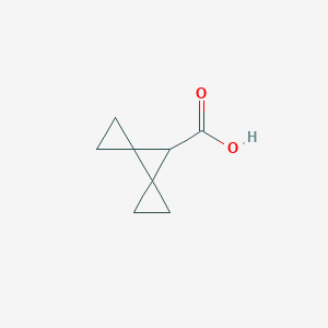 molecular formula C8H10O2 B2495082 Dispiro[2.0.2^{4}.1^{3}]heptane-7-carboxylic acid CAS No. 181134-66-7