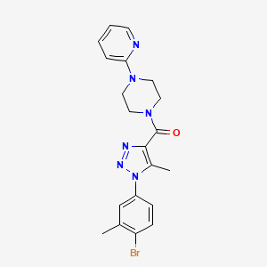 [1-(4-Bromo-3-methylphenyl)-5-methyltriazol-4-yl]-(4-pyridin-2-ylpiperazin-1-yl)methanone