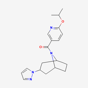 ((1R,5S)-3-(1H-pyrazol-1-yl)-8-azabicyclo[3.2.1]octan-8-yl)(6-isopropoxypyridin-3-yl)methanone