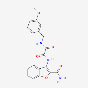 molecular formula C19H17N3O5 B2495113 N1-(2-carbamoylbenzofuran-3-yl)-N2-(3-methoxybenzyl)oxalamide CAS No. 920384-53-8