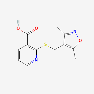 2-{[(Dimethyl-1,2-oxazol-4-yl)methyl]sulfanyl}pyridine-3-carboxylic acid