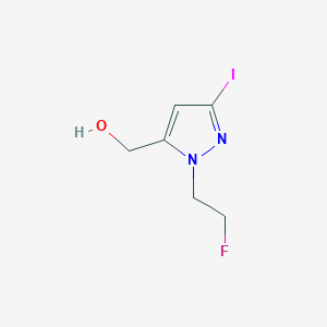 molecular formula C6H8FIN2O B2495124 [2-(2-Fluoroethyl)-5-iodopyrazol-3-yl]methanol CAS No. 2226182-29-0