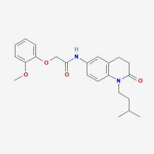 molecular formula C23H28N2O4 B2495127 N-(1-isopentyl-2-oxo-1,2,3,4-tetrahydroquinolin-6-yl)-2-(2-methoxyphenoxy)acetamide CAS No. 941911-67-7