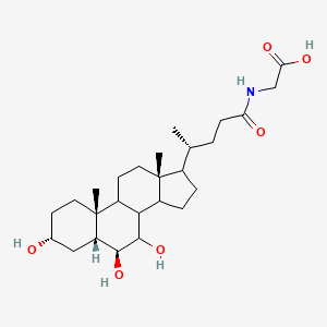 B2495132 2-((4R)-4-((3R,5R,6S,7R,10R,13R)-3,6,7-Trihydroxy-10,13-dimethylhexadecahydro-1H-cyclopenta[A]phenanthren-17-YL)pentanamido)acetic acid CAS No. 66225-78-3