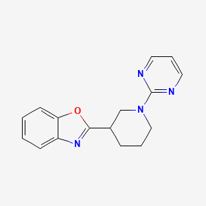 molecular formula C16H16N4O B2495133 2-[1-(Pyrimidin-2-yl)piperidin-3-yl]-1,3-benzoxazole CAS No. 2322156-84-1