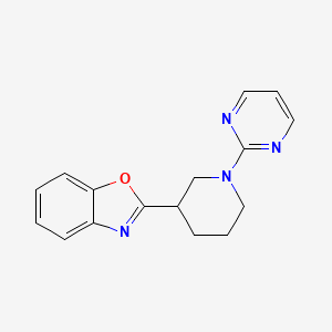 molecular formula C16H16N4O B2495133 2-(1-Pyrimidin-2-ylpiperidin-3-yl)-1,3-benzoxazole CAS No. 2322156-84-1