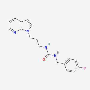 molecular formula C18H19FN4O B2495136 1-(3-(1H-pyrrolo[2,3-b]pyridin-1-yl)propyl)-3-(4-fluorobenzyl)urea CAS No. 1797745-36-8
