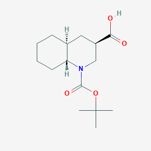 molecular formula C15H25NO4 B2495151 (3R,4As,8aR)-1-[(2-methylpropan-2-yl)oxycarbonyl]-3,4,4a,5,6,7,8,8a-octahydro-2H-quinoline-3-carboxylic acid CAS No. 2567489-23-8