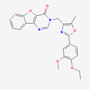 3-((2-(4-ethoxy-3-methoxyphenyl)-5-methyloxazol-4-yl)methyl)benzofuro[3,2-d]pyrimidin-4(3H)-one