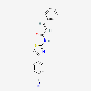 N-(4-(4-cyanophenyl)thiazol-2-yl)cinnamamide