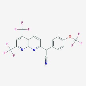 2-[5,7-Bis(trifluoromethyl)-1,8-naphthyridin-2-yl]-2-[4-(trifluoromethoxy)phenyl]acetonitrile
