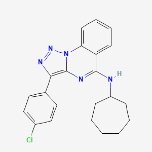 3-(4-chlorophenyl)-N-cycloheptyl-[1,2,3]triazolo[1,5-a]quinazolin-5-amine
