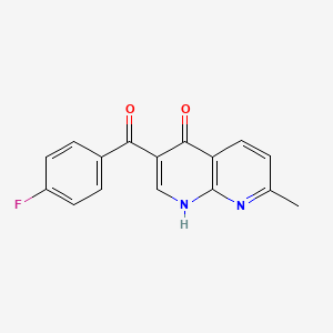 molecular formula C16H11FN2O2 B2495192 3-(4-fluorobenzoyl)-7-methyl-1,8-naphthyridin-4(1H)-one CAS No. 894888-35-8