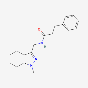 B2495198 N-((1-methyl-4,5,6,7-tetrahydro-1H-indazol-3-yl)methyl)-3-phenylpropanamide CAS No. 1448066-01-0