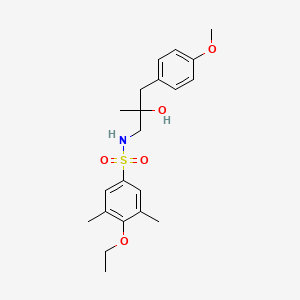 molecular formula C21H29NO5S B2495202 4-ethoxy-N-(2-hydroxy-3-(4-methoxyphenyl)-2-methylpropyl)-3,5-dimethylbenzenesulfonamide CAS No. 1396884-56-2