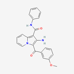 molecular formula C23H19N3O3 B2495204 2-amino-3-(3-methoxybenzoyl)-N-phenylindolizine-1-carboxamide CAS No. 903312-07-2