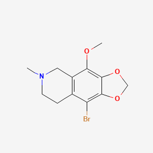molecular formula C12H14BrNO3 B2495210 9-溴-4-甲氧基-6-甲基-5,6,7,8-四氢[1,3]二氧杂环己[4,5-g]异喹啉 CAS No. 1807977-24-7