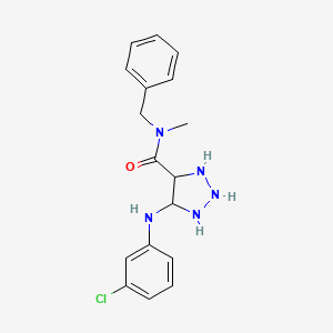 N-benzyl-5-(3-chloroanilino)-N-methyltriazolidine-4-carboxamide
