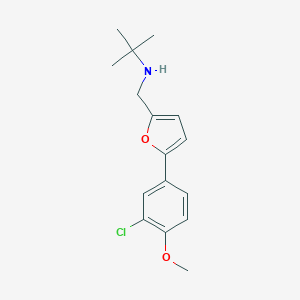 molecular formula C16H20ClNO2 B249522 TERT-BUTYL({[5-(3-CHLORO-4-METHOXYPHENYL)FURAN-2-YL]METHYL})AMINE 