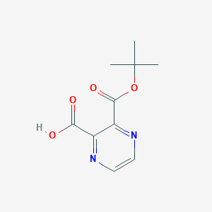 molecular formula C10H12N2O4 B2495223 3-[(Tert-butoxy)carbonyl]pyrazine-2-carboxylic acid CAS No. 1909324-88-4