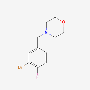 molecular formula C11H13BrFNO B2495228 4-(3-Bromo-4-fluorobenzyl)morpholine CAS No. 281652-25-3