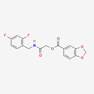 2-[(2,4-Difluorobenzyl)amino]-2-oxoethyl 1,3-benzodioxole-5-carboxylate