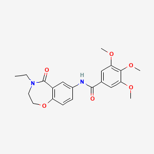 N-(4-ethyl-5-oxo-2,3,4,5-tetrahydrobenzo[f][1,4]oxazepin-7-yl)-3,4,5-trimethoxybenzamide