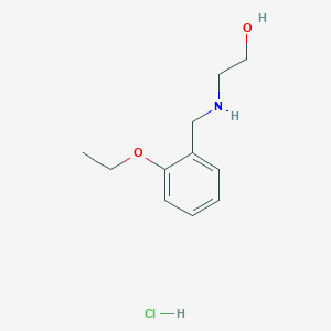molecular formula C11H18ClNO2 B2495245 2-[(2-Ethoxybenzyl)amino]ethanol hydrochloride CAS No. 1052533-96-6; 774192-18-6