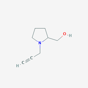 molecular formula C8H13NO B2495250 [1-(丙炔基)吡咯烷-2-基]甲醇 CAS No. 1250167-12-4