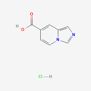 molecular formula C8H7ClN2O2 B2495257 Imidazo[1,5-a]pyridine-7-carboxylic acid hydrochloride CAS No. 1417636-85-1