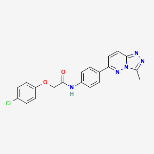molecular formula C20H16ClN5O2 B2495263 2-(4-chlorophenoxy)-N-(4-(3-methyl-[1,2,4]triazolo[4,3-b]pyridazin-6-yl)phenyl)acetamide CAS No. 894067-76-6