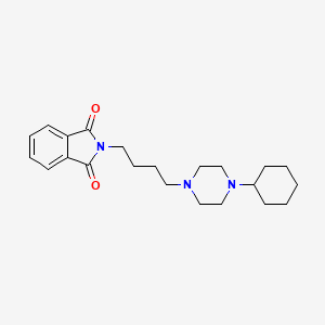 molecular formula C22H31N3O2 B2495273 2-[4-(4-Cyclohexylpiperazin-1-yl)butyl]isoindole-1,3-dione CAS No. 487008-66-2