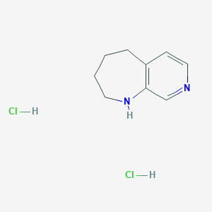 molecular formula C9H14Cl2N2 B2495284 1H,2H,3H,4H,5H-吡啶并[3,4-b]氮杂环庚烷 二盐酸盐 CAS No. 2138198-80-6