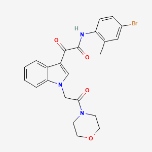 molecular formula C23H22BrN3O4 B2495288 N-(4-bromo-2-methylphenyl)-2-(1-(2-morpholino-2-oxoethyl)-1H-indol-3-yl)-2-oxoacetamide CAS No. 872857-56-2