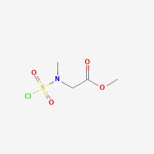molecular formula C4H8ClNO4S B2495327 Methyl 2-[chlorosulfonyl(methyl)amino]acetate CAS No. 1021143-11-2