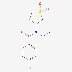molecular formula C13H16BrNO3S B2495340 4-bromo-N-(1,1-dioxo-1lambda6-thiolan-3-yl)-N-ethylbenzamide CAS No. 874787-62-9