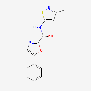 molecular formula C14H11N3O2S B2495341 N-(3-methyl-1,2-thiazol-5-yl)-5-phenyl-1,3-oxazole-2-carboxamide CAS No. 1798490-60-4