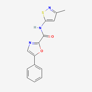 molecular formula C14H11N3O2S B2495341 N-(3-methylisothiazol-5-yl)-5-phenyloxazole-2-carboxamide CAS No. 1798490-60-4