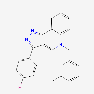 molecular formula C24H18FN3 B2495347 3-(4-fluorophenyl)-5-(3-methylbenzyl)-5H-pyrazolo[4,3-c]quinoline CAS No. 866342-53-2