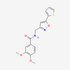 3,4-dimethoxy-N-((5-(thiophen-2-yl)isoxazol-3-yl)methyl)benzamide