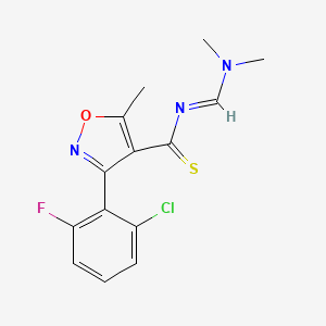3-(2-chloro-6-fluorophenyl)-N-[(E)-(dimethylamino)methylidene]-5-methyl-4-isoxazolecarbothioamide